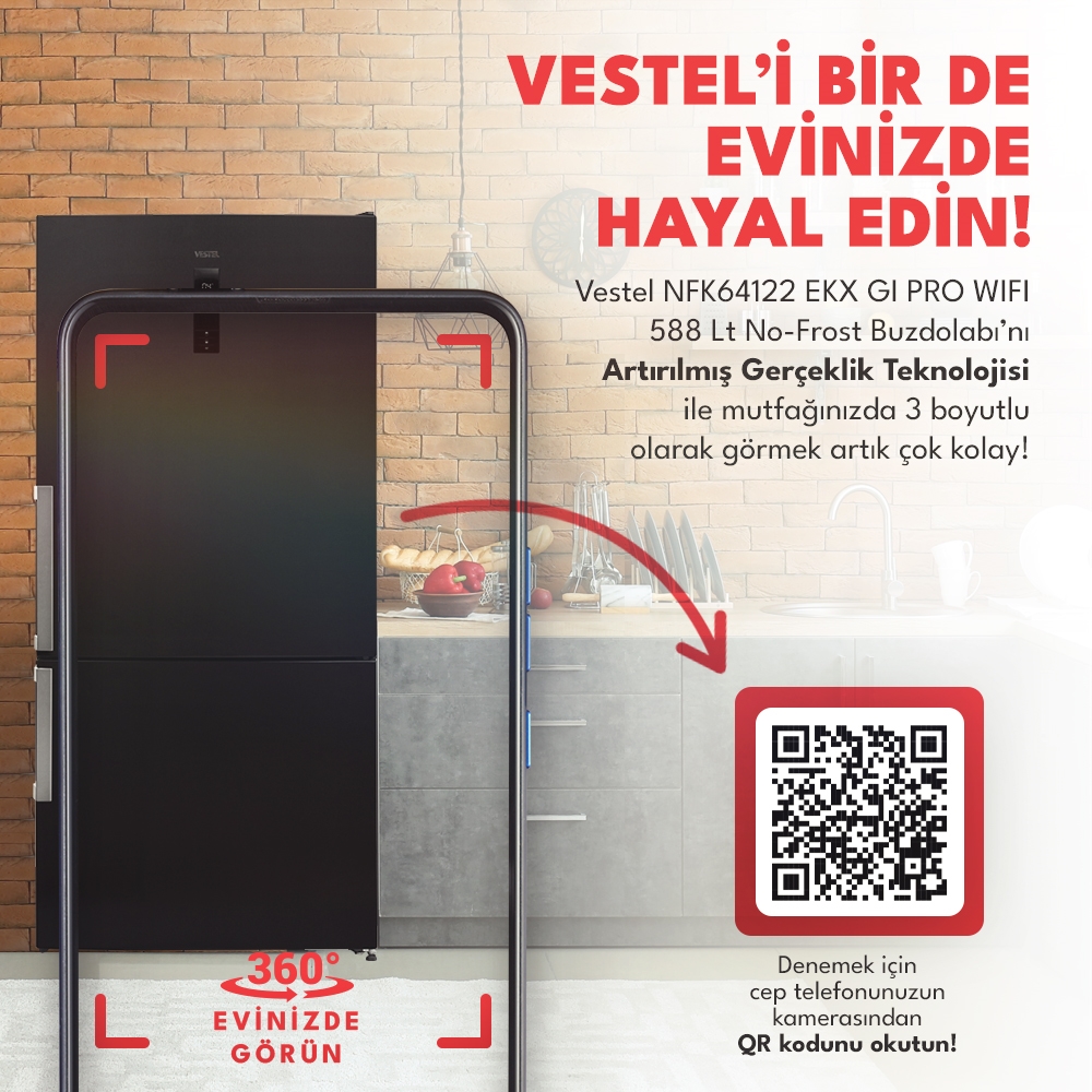 Vestel NFK64122 EKX GI PRO WIFI 588 Lt No Frost Buzdolab